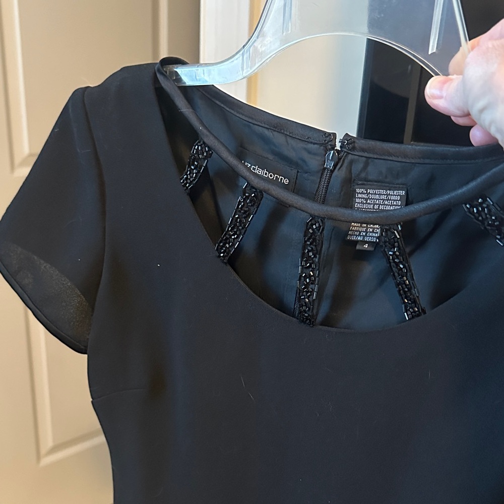 Liz Claiborne Black Midi Dress